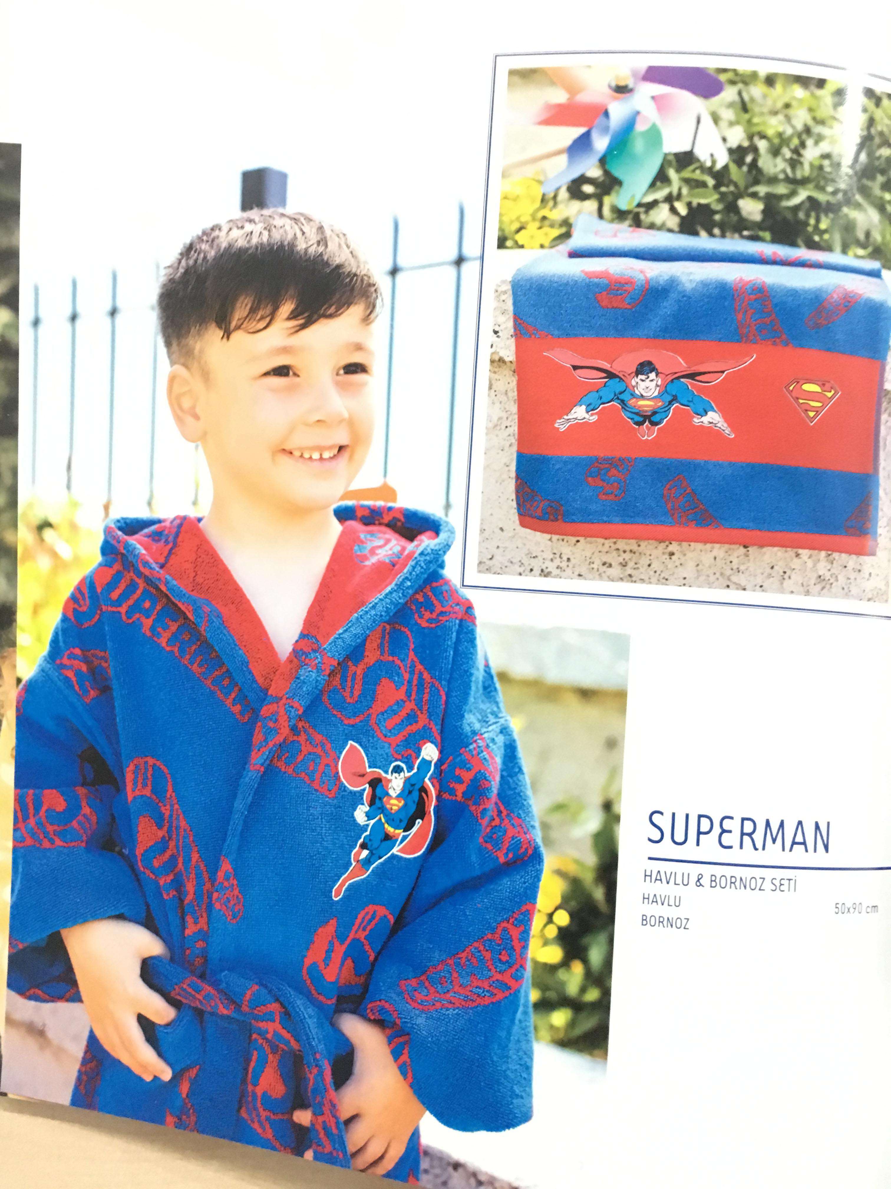 SUPERMAN HAVLU & BORNOZ SETİ
